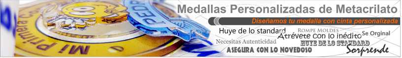 Medallas personalizadas de metacrilato