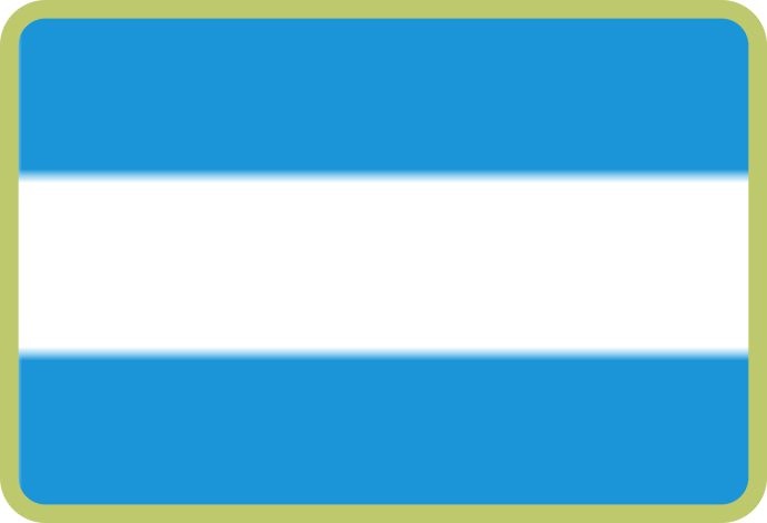 Cinta de medalla en color azul y blanco. 