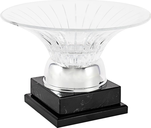 Copa de cristal con campana cuadritos 