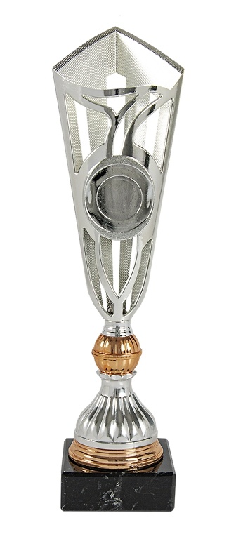 Copa economica estilizada plata cobre modelo progreso 