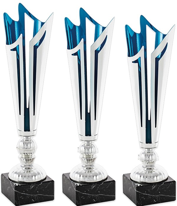 Copa plateada y azul modernista isant 