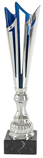 Copa plateada y azul modernista isant 