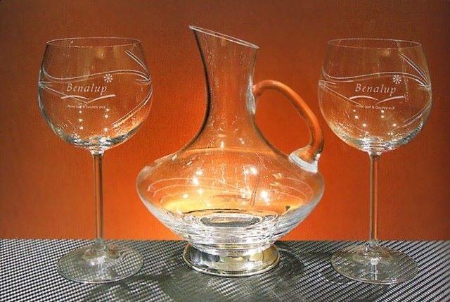 Juego Vino Fali Dos Copas Decantador 