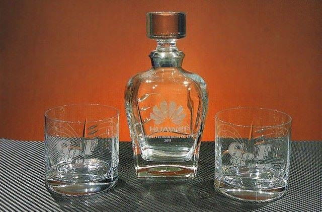 Juego Whisky Gabbra Dos Vasos Cristal 