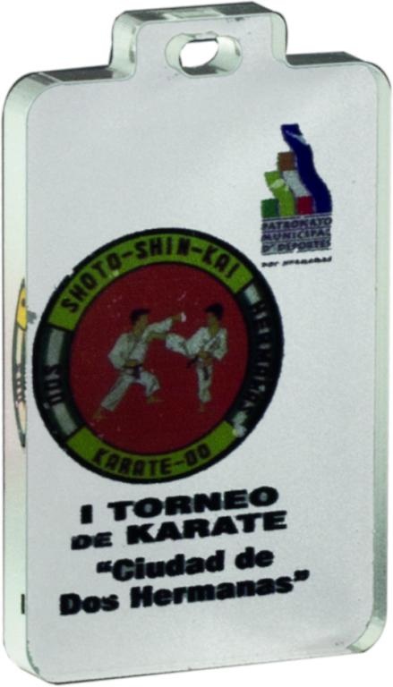 Medalla de metacrilato rectangular personalizable 