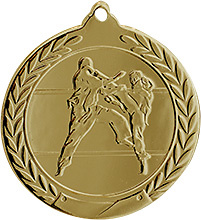 Medalla Monforte metálica de 50mm Ø karate 
