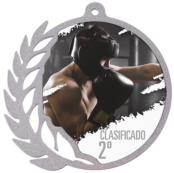 Medalla calada en metal personalizable a color 