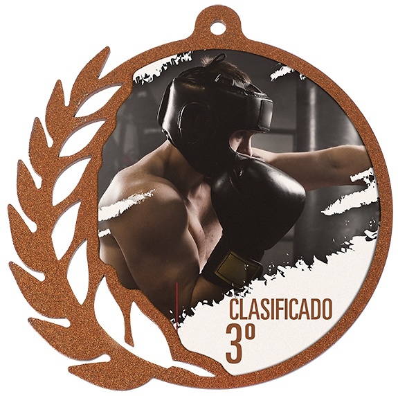 Medalla calada en metal personalizable a color 