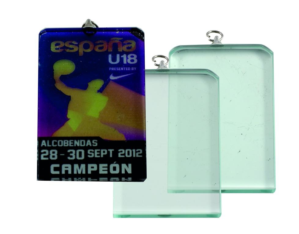 Medalla en Cristal rectangular 