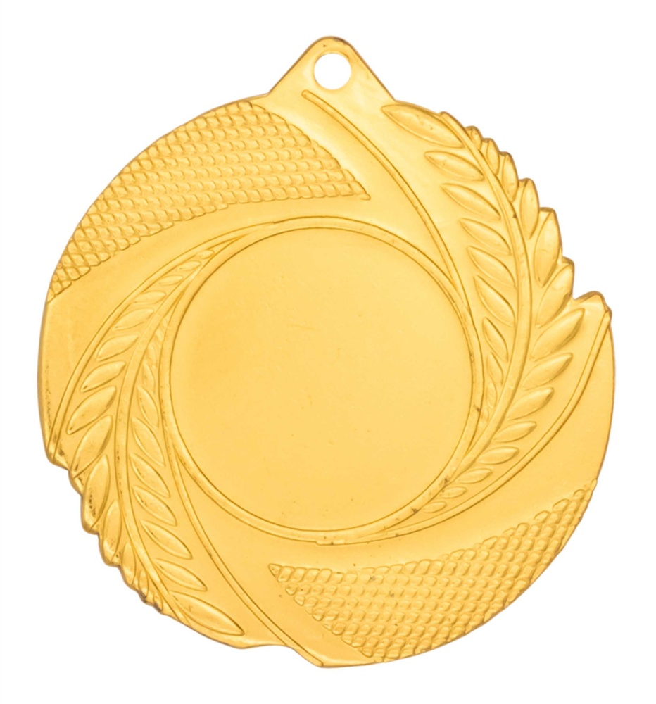 Medalla metalica espiral con disco 50 mm Ø Oro 50 mm Ø 