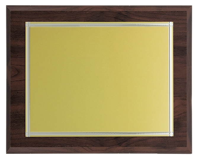 Placa conmemorativa dorada satine 