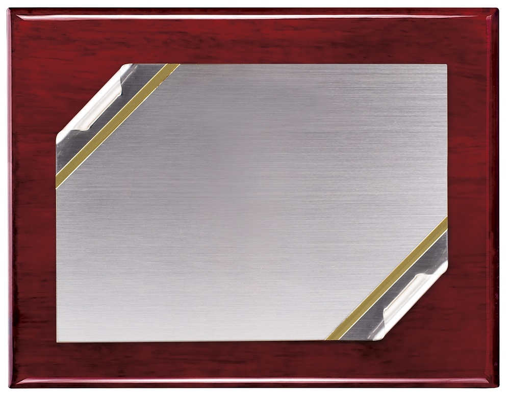 Placa de Homenaje Plateada con pliegues 