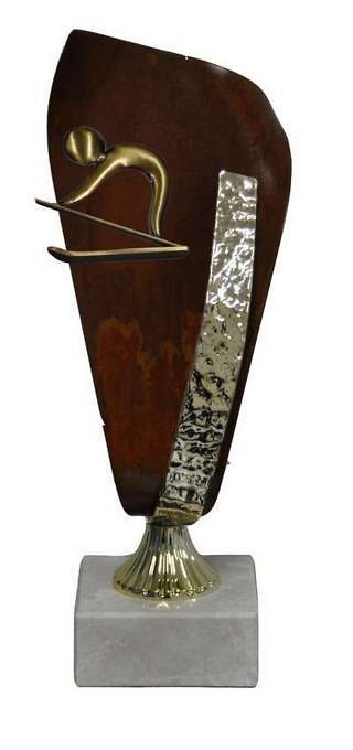 Trofeo Artesanal Laton Esqui 