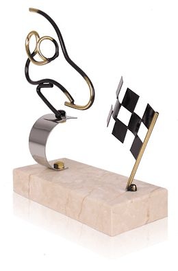 Trofeo Automovilismo Conductor Dorado y Plateado 