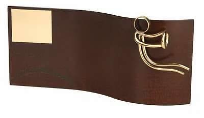 Trofeo Automovilismo Rectangular Ondulado Aplique Conductor 