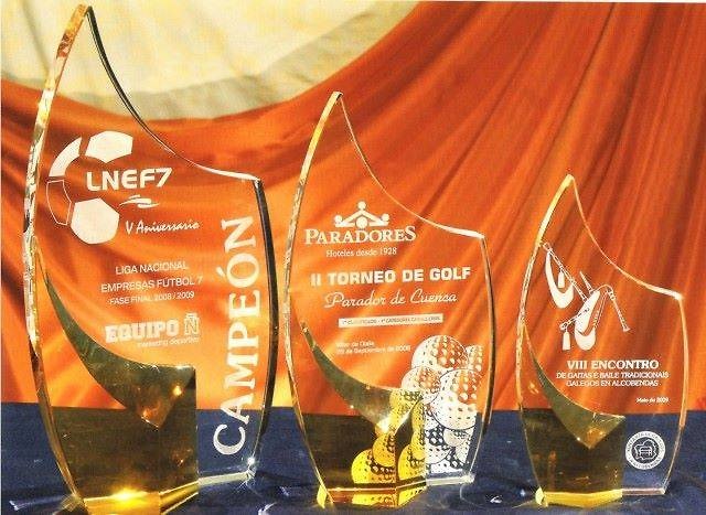 Trofeo Bali Cristal Transparente Amarillo 