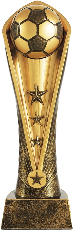 Trofeo Balon estrellas acabado oro envejecido 