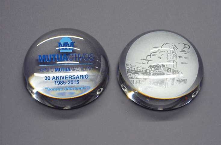 Trofeo Bijago Cristal Pisapapeles 