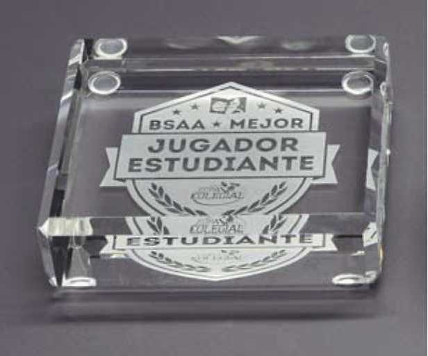 Trofeo Bilen Pisapapeles Cuadrado 