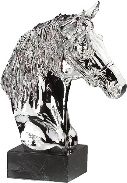 Trofeo Busto Caballo Plata 18 cm 
