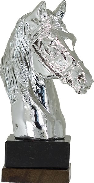 Trofeo Busto Caballo Plata 20 cm 