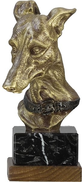 Trofeo Cabeza Galgo Dorado 21 cm 