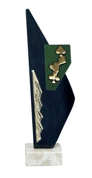 Trofeo Artesanal Laton Cartas 