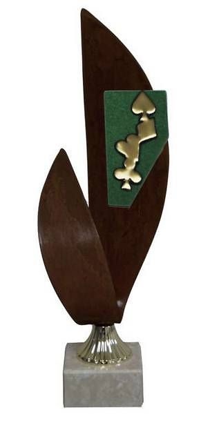 Trofeo Artesanal Laton Cartas 