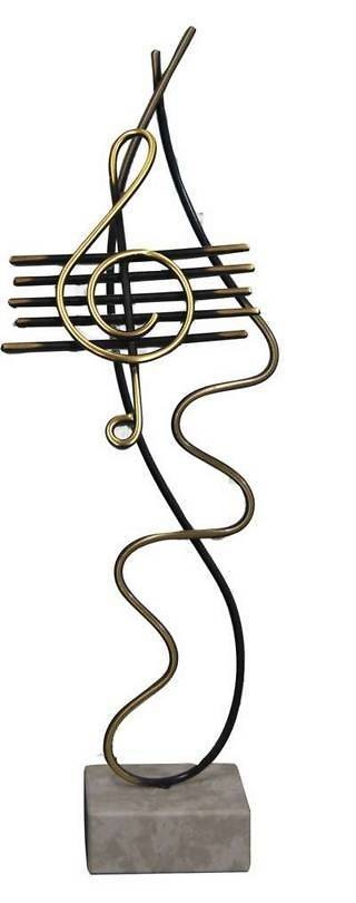 Trofeo Artesanal Laton Musica. Tamaños pequeños. 