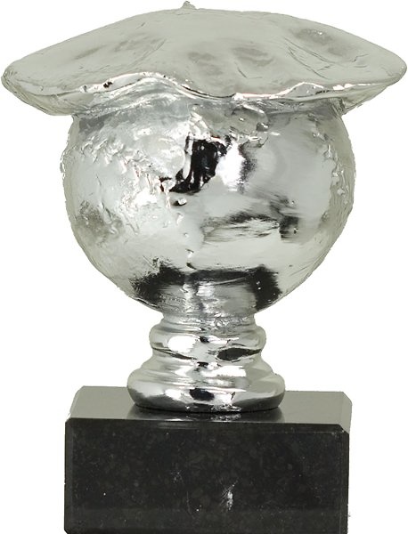 Trofeo Pelota Mano Plata 13 cm 