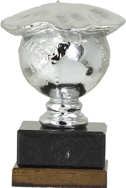 Trofeo Pelota Mano Plata 15 cm 