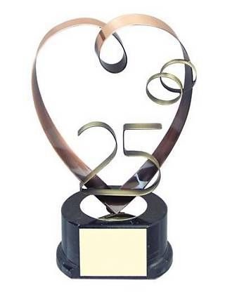 Trofeo aniversario corazón 