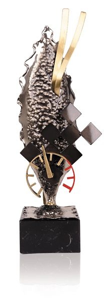 Trofeo automovilismo alpaca velocimetro 