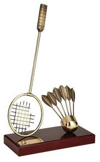 Trofeo bádminton raqueta y volante 
