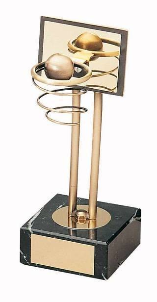 Trofeo baloncesto canasta dorada 