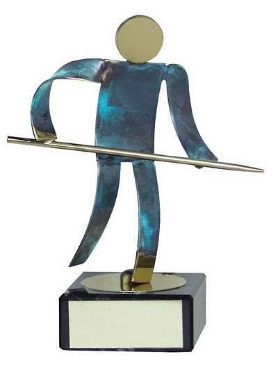 Trofeo billar jugador latón 