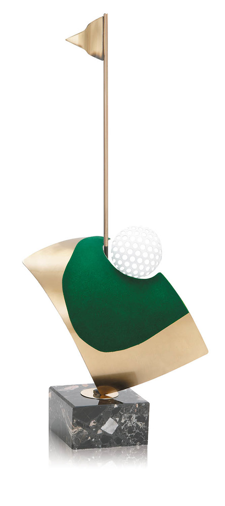 Trofeo campo latón de golf 