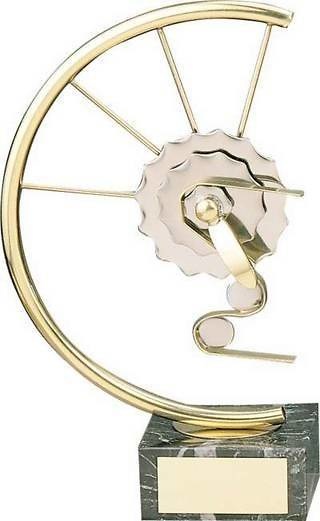 Trofeo ciclismo rueda y piñones 