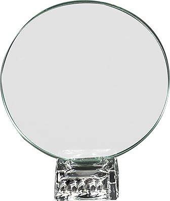 Trofeo circular con peana de cristal 