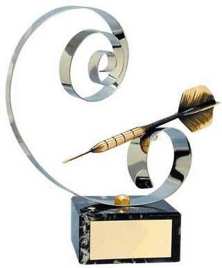 Trofeo dardos dardo dorado 