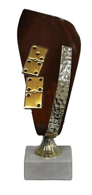 Trofeo Artesanal Laton Domino 