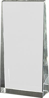 Trofeo de cristal optico en forma de icono personalizable 