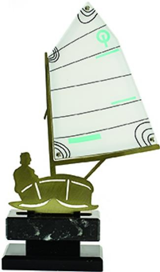 Trofeo de metacrilato a color de Vela. 