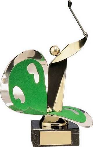 Trofeo golf latón golfista 
