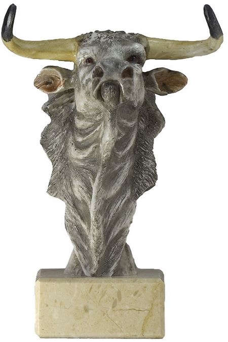 Trofeo varios acabados toro Toro gris 19 cm 16 cm 25 cm 