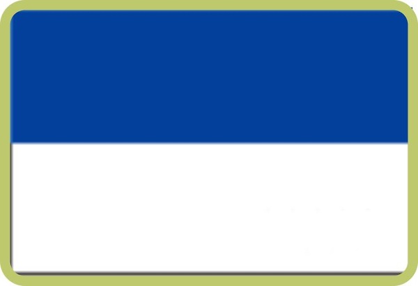 Cinta de medalla Azul - Blanco. 