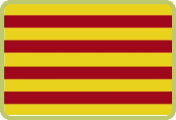 Cinta para medalla bandera cataluña. 
