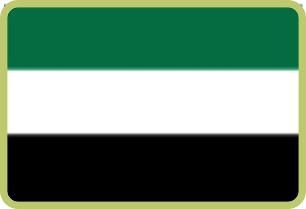 Cinta tricolor para medalla Verde-Blanco-Negro. 