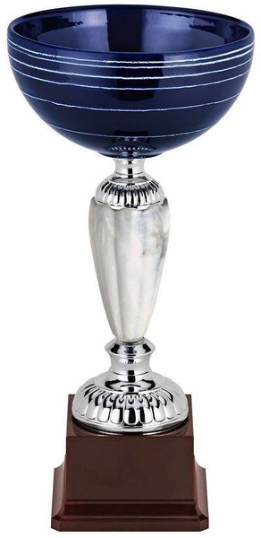 Copa Sisal Cerámica Blanca Azul 
