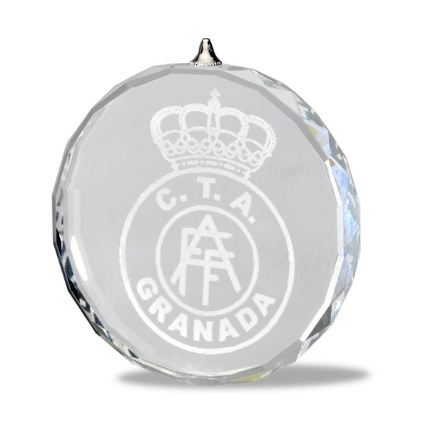 Medalla cristal lapidada grabacion a laser 70 mm 